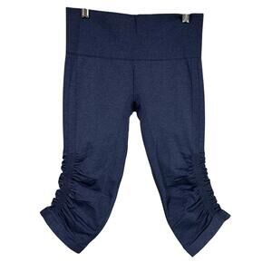 Lululemon In The Flow Crop II Blue Women's Size 6 in Excellent Used Condition